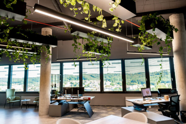 ORA curved-edge luminaire for offices ORA curved-edge luminaire for offices